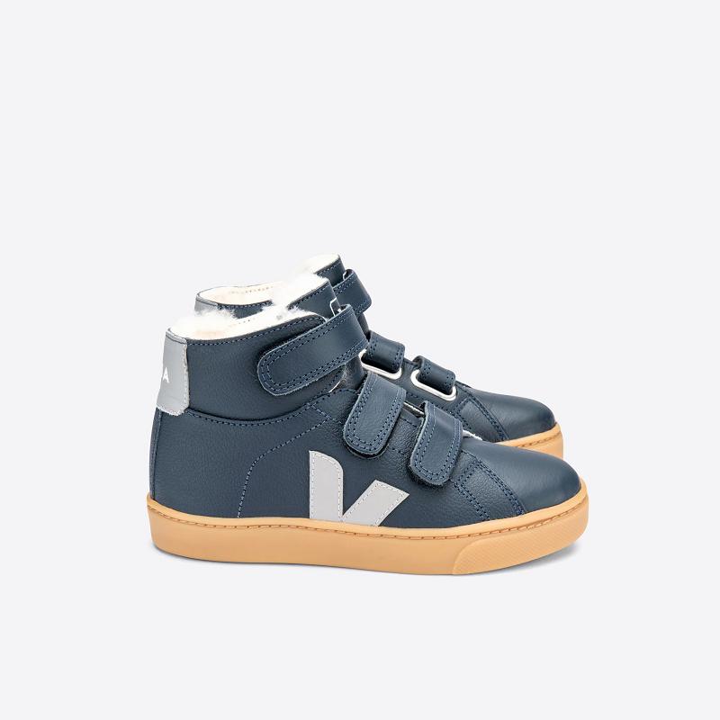 Zapatillas Veja Niños España - Esplar Mid Tenis Gris Cuero ES4253011